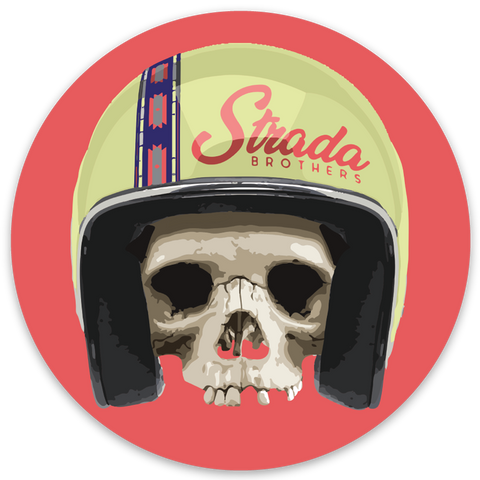 Motorcycle Helmet Skull Sticker
